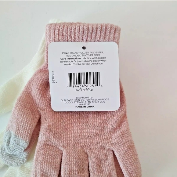 Ladies' Gloves 2pk - Texting Gloves Assorted Colors Acrylic Polyester Spandex - Picture 5 of 9